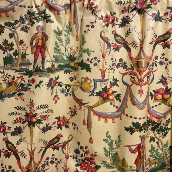 Yellow Toile Valance,Handmade, 53 x 15 inches - Picture 3 of 3